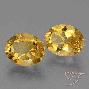 Gemas de citrino dorado natural de 4,78 ct, corte óvalo, VVS