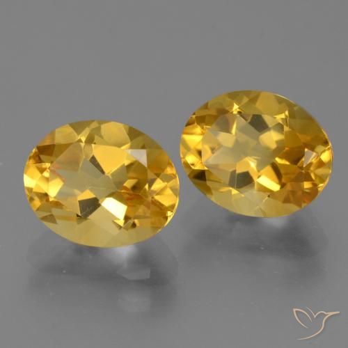 Gemas de Citrino Dorado intenso natural de 4.98 ct, Ovalada, VVS