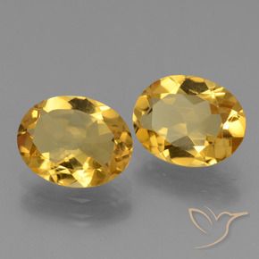Gemas de Citrino Dorado natural de 4.27 ct, Ovalada, VVS-VS