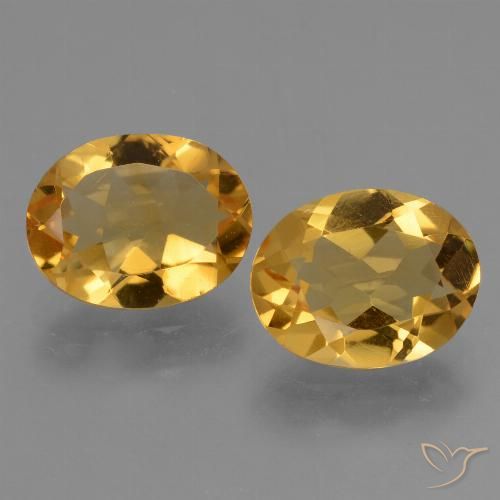4.51ctw Natural Naranja dorado Citrino, Ovalada, VS