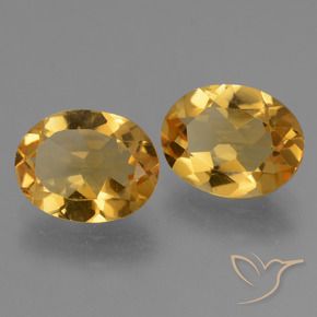 Gemas de Citrino Naranja dorado natural de 4.51 ct, Ovalada, VS