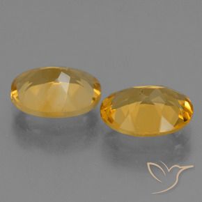 Gemas de Citrino Naranja dorado natural de 4.51 ct, Ovalada, VS