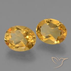 Gemas de Citrino Dorado oscuro natural de 4.82 ct, Ovalada, VVS-VS