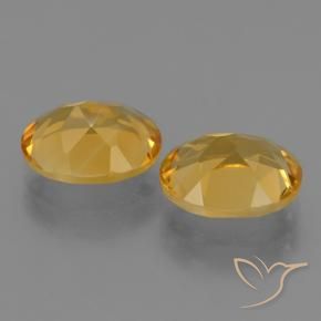 Gemas de Citrino Dorado oscuro natural de 4.82 ct, Ovalada, VVS-VS
