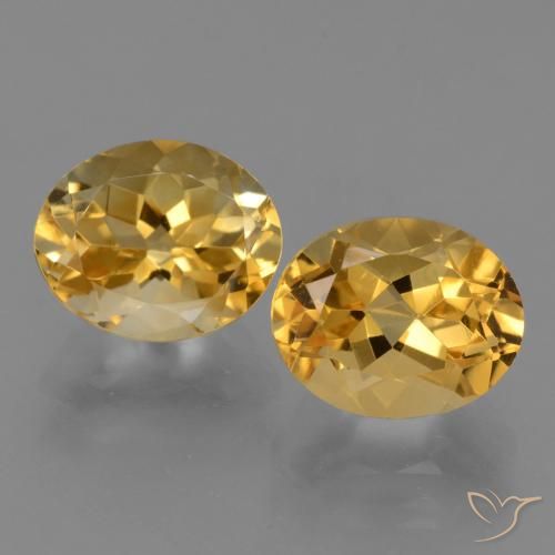 5.55ctw Natural Dorado oscuro medio Citrino, Ovalada, VVS