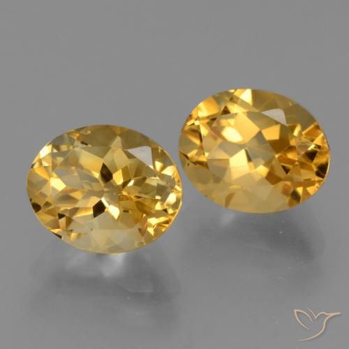 Gemas de Citrino Dorado oscuro medio natural de 5.55 ct, Ovalada, VVS