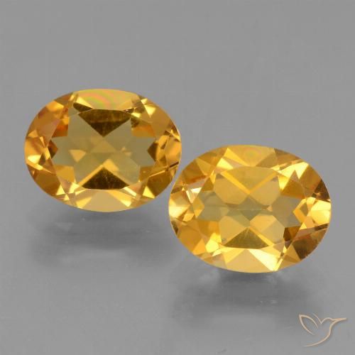 4.43ctw Natural Dorado oscuro Citrino, Ovalada, VVS