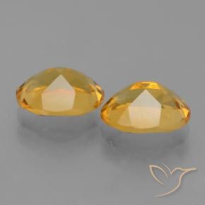 Gemas de Citrino Dorado oscuro natural de 4.43 ct, Ovalada, VVS