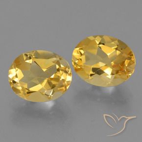 Gemas de Citrino Dorado natural de 4.94 ct, Ovalada, VVS