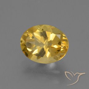 Citrino Dorado medio natural de 2.30 ct, Ovalada, VS