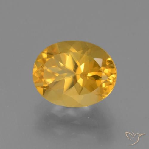Citrino Naranja dorado natural de 2.58 ct, Ovalada, VVS-VS