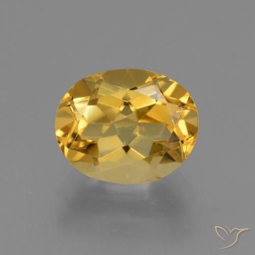 2.60ct Natural Naranja dorado Citrino, Ovalada, VVS