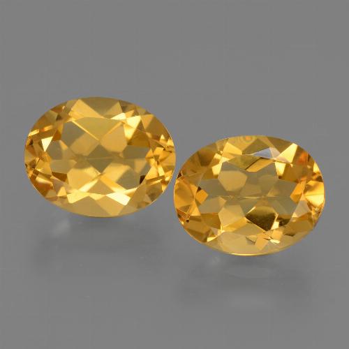 Gemas de Citrino Dorado oscuro natural de 4.80 ct, Corte Óvalo, VVS