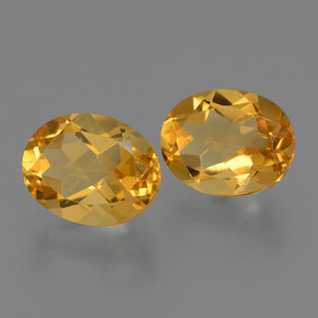 Gemas de Citrino Dorado oscuro natural de 4.80 ct, Corte Óvalo, VVS