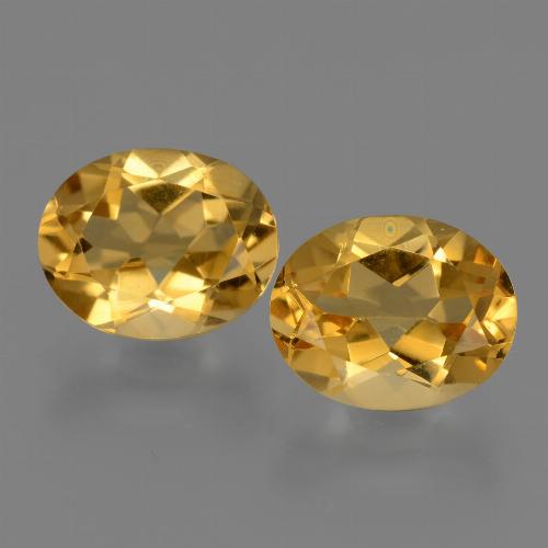Gemas de citrino dorado natural de 4,98 ct, corte óvalo, VVS-VS
