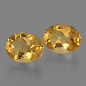 Gemas de citrino dorado natural de 4,98 ct, corte óvalo, VVS-VS
