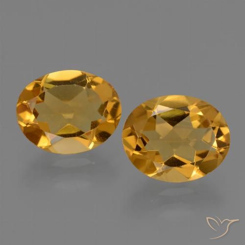4.02ctw Natural Dorado oscuro Citrino, Ovalada, VS