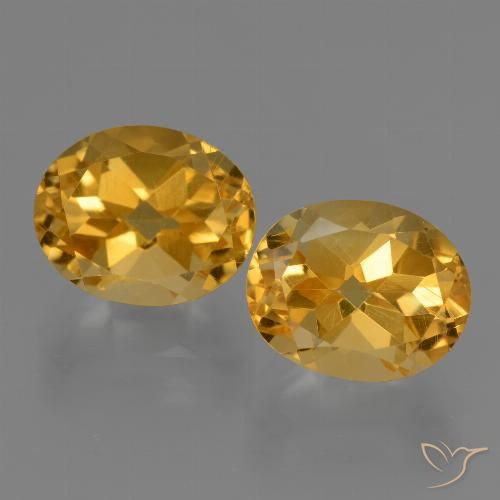 Gemas de citrino naranja dorado intenso natural de 6,30 ct, corte óvalo, VVS-VS