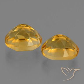 Gemas de citrino naranja dorado intenso natural de 6,30 ct, corte óvalo, VVS-VS
