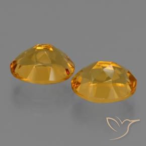 Gemas de Citrino Dorado oscuro natural de 5.28 ct, Ovalada, VVS-VS
