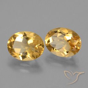 Gemas de Citrino Dorado oscuro medio natural de 4.60 ct, Ovalada, VVS