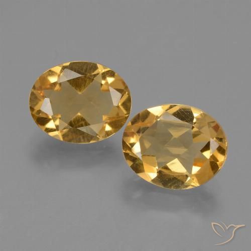 4.28ctw Natural Dorado oscuro medio Citrino, Ovalada, VVS-VS