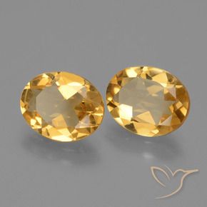 Gemas de Citrino Dorado oscuro medio natural de 4.28 ct, Ovalada, VVS-VS