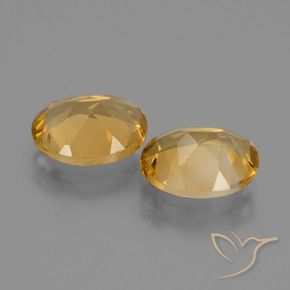 Gemas de Citrino Dorado oscuro medio natural de 4.28 ct, Ovalada, VVS-VS