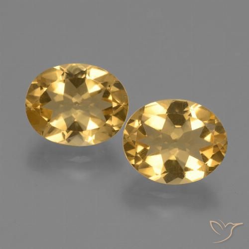 4.90ctw Natural Dorado oscuro medio Citrino, Ovalada, VS