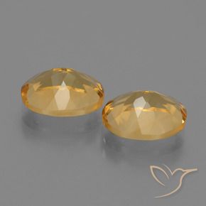Gemas de Citrino Dorado oscuro medio natural de 4.90 ct, Ovalada, VS