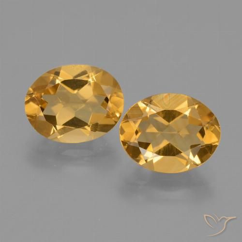 4.52ctw Natural Dorado oscuro medio Citrino, Ovalada, VVS