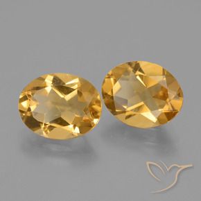 Gemas de Citrino Dorado oscuro medio natural de 4.52 ct, Ovalada, VVS