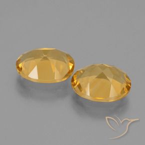Gemas de Citrino Dorado oscuro medio natural de 4.52 ct, Ovalada, VVS
