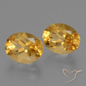 Gemas de Citrino Dorado oscuro natural de 5.42 ct, Ovalada, VVS-VS
