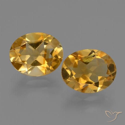 4.39ctw Natural Naranja dorado intenso Citrino, Ovalada, VVS-VS