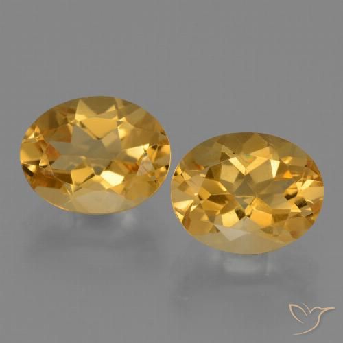 4.93ctw Natural Naranja dorado intenso Citrino, Ovalada, VVS