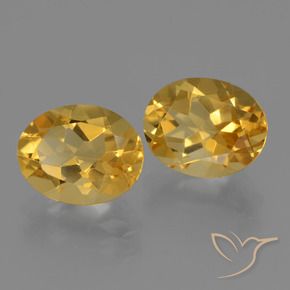 Gemas de Citrino Naranja dorado intenso natural de 4.93 ct, Ovalada, VVS