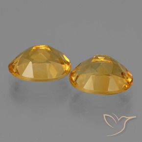 Gemas de Citrino Naranja dorado intenso natural de 4.93 ct, Ovalada, VVS