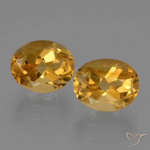 5.62ctw Natural Dorado oscuro Citrino, Ovalada, VVS-VS