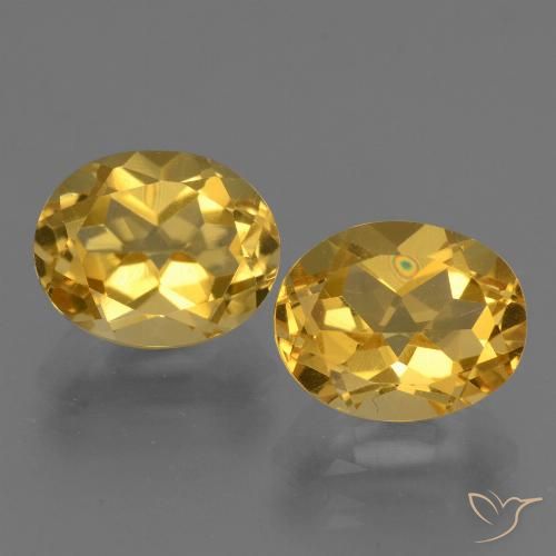 5.12ctw Natural Dorado medio Citrino, Ovalada, VVS-VS