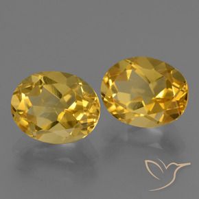 Gemas de Citrino Dorado medio natural de 5.12 ct, Ovalada, VVS-VS