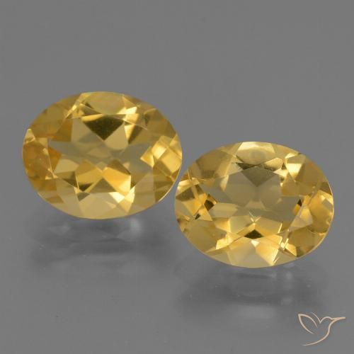 4.50ctw Natural Naranja dorado Citrino, Ovalada, VVS