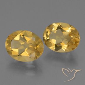 Gemas de Citrino Naranja dorado natural de 4.50 ct, Ovalada, VVS