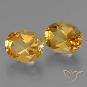 Gemas de Citrino Naranja dorado intenso natural de 5.25 ct, Ovalada, VVS
