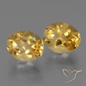 Gemas de Citrino Naranja dorado intenso natural de 4.92 ct, Ovalada, VVS