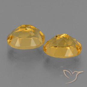 Gemas de Citrino Naranja dorado intenso natural de 4.96 ct, Ovalada, VVS