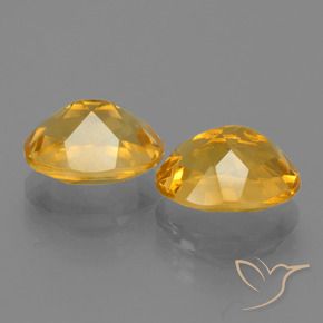 Gemas de Citrino Dorado oscuro natural de 5.09 ct, Ovalada, VVS