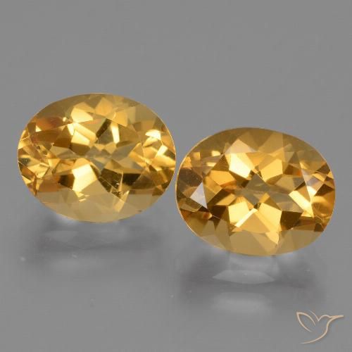 5.43ctw Natural Dorado intenso Citrino, Ovalada, VS