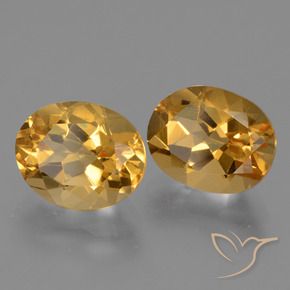 Gemas de Citrino Dorado intenso natural de 5.43 ct, Ovalada, VS