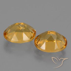 Gemas de Citrino Dorado intenso natural de 5.43 ct, Ovalada, VS